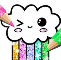 Kawaii Coloring Book Glitter Online Game