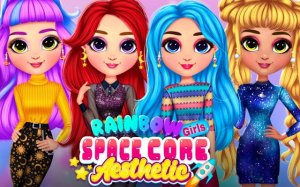 Rainbow Girls Space Core Aesthetic Dress Up Game Online